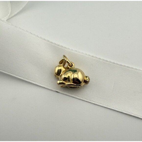 Tiffany & Co. Paloma Picasso Rabbit Zodiac Charm 18k Yellow Gold 8.3g Rare - Picture 4 of 10
